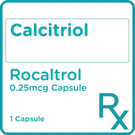 Calcitriol 0.25mcg 1 Capsule [PRESCRIPTION .